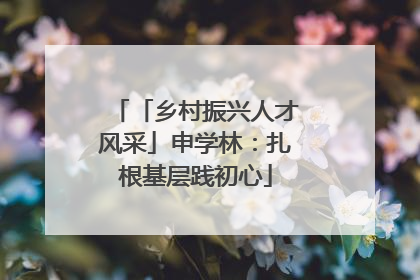 「乡村振兴人才风采」申学林：扎根基层践初心