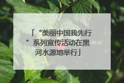 “美丽中国我先行”系列宣传活动在黑河水源地举行