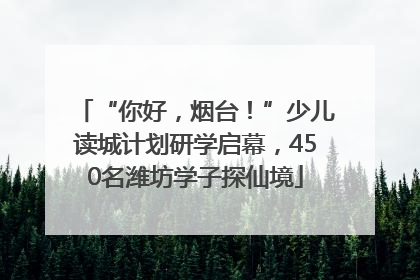 “你好，烟台！”少儿读城计划研学启幕，450名潍坊学子探仙境