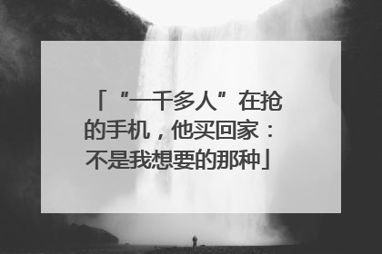 “一千多人”在抢的手机，他买回家：不是我想要的那种