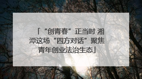“创青春”正当时 湘潭这场“四方对话”聚焦青年创业法治生态