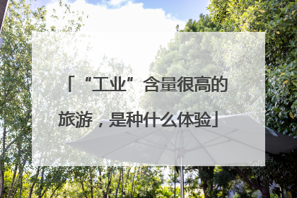“工业”含量很高的旅游，是种什么体验
