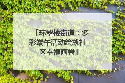 环翠楼街道：多彩端午活动绘就社区幸福画卷