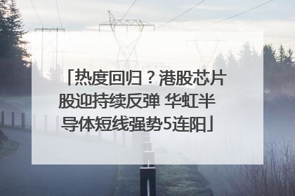 热度回归？港股芯片股迎持续反弹 华虹半导体短线强势5连阳