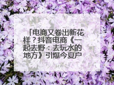电商又卷出新花样？抖音电商《一起去野：去玩水的地方》引爆今夏户外运动种草热潮