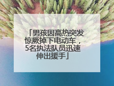 男孩因高热突发惊厥掉下电动车，5名执法队员迅速伸出援手