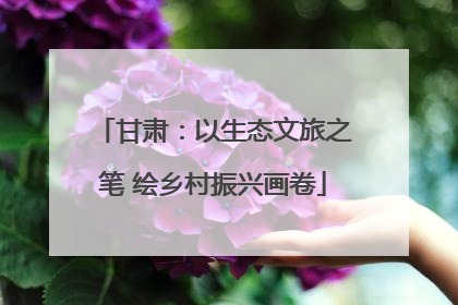 甘肃：以生态文旅之笔 绘乡村振兴画卷
