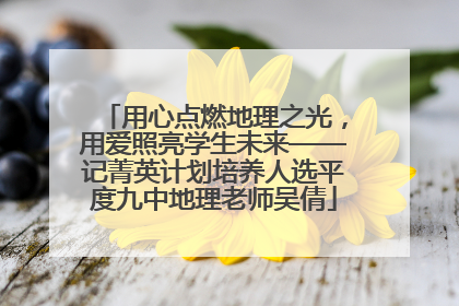 用心点燃地理之光，用爱照亮学生未来——记菁英计划培养人选平度九中地理老师吴倩