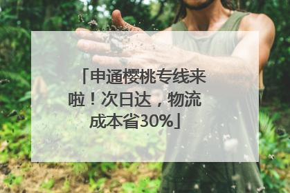 申通樱桃专线来啦！次日达，物流成本省30%