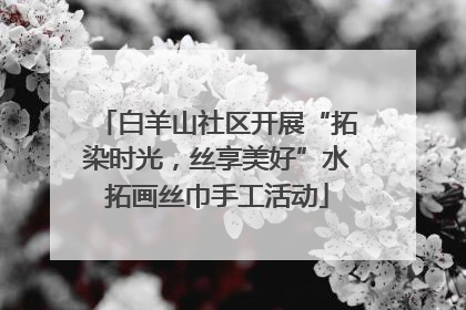 白羊山社区开展“拓染时光，丝享美好”水拓画丝巾手工活动