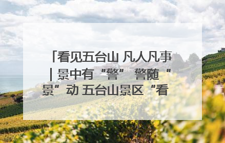 看见五台山 凡人凡事｜景中有“警” 警随“景”动 五台山景区“看得见”的平安守护