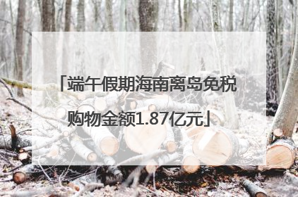 端午假期海南离岛免税购物金额1.87亿元