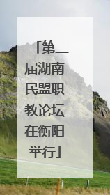第三届湖南民盟职教论坛在衡阳举行