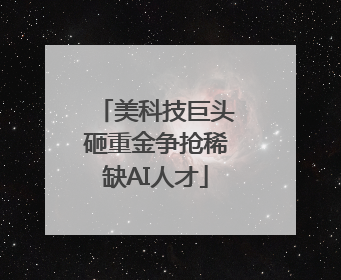 美科技巨头砸重金争抢稀缺AI人才