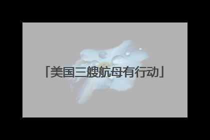 美国三艘航母有行动