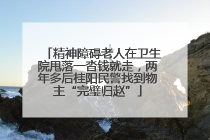 精神障碍老人在卫生院甩落一沓钱就走，两年多后桂阳民警找到物主“完璧归赵”