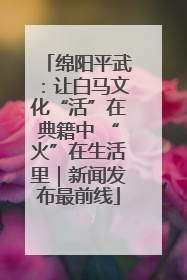 绵阳平武：让白马文化“活”在典籍中 “火”在生活里｜新闻发布最前线