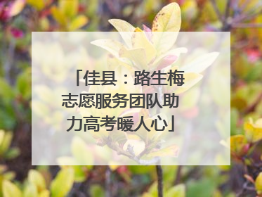 佳县：路生梅志愿服务团队助力高考暖人心