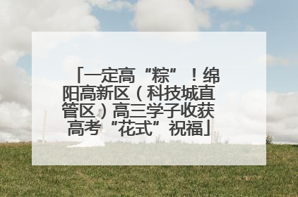 一定高“粽”！绵阳高新区（科技城直管区）高三学子收获高考“花式”祝福