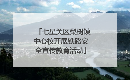七星关区梨树镇中心校开展铁路安全宣传教育活动