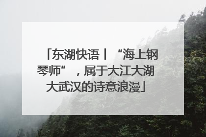东湖快语丨“海上钢琴师”，属于大江大湖大武汉的诗意浪漫