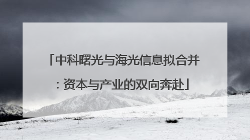 中科曙光与海光信息拟合并：资本与产业的双向奔赴