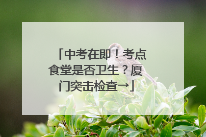中考在即！考点食堂是否卫生？厦门突击检查→