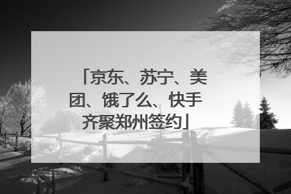 京东、苏宁、美团、饿了么、快手齐聚郑州签约