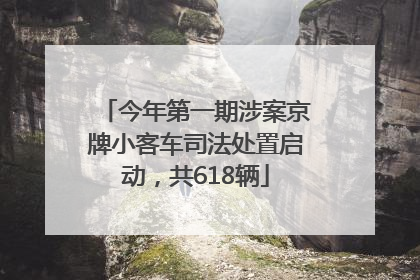 今年第一期涉案京牌小客车司法处置启动，共618辆