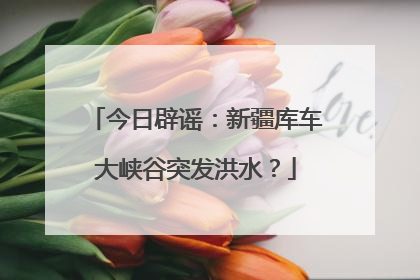 今日辟谣：新疆库车大峡谷突发洪水？