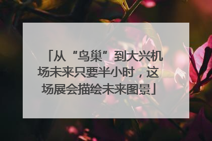 从“鸟巢”到大兴机场未来只要半小时，这场展会描绘未来图景