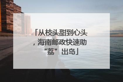 从枝头甜到心头，海南邮政快速助“荔”出岛