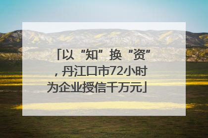 以“知”换“资”，丹江口市72小时为企业授信千万元