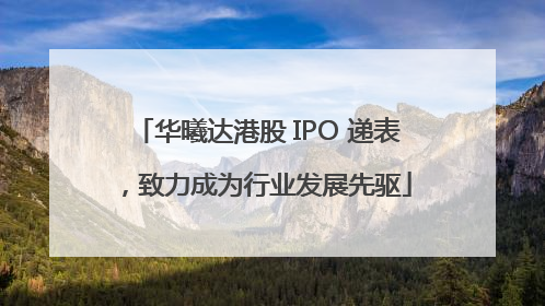 华曦达港股 IPO 递表，致力成为行业发展先驱