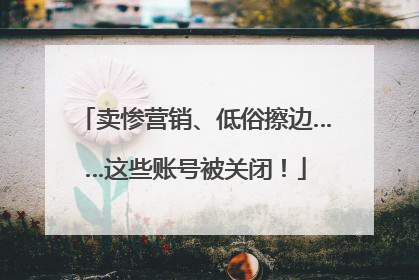 卖惨营销、低俗擦边……这些账号被关闭！