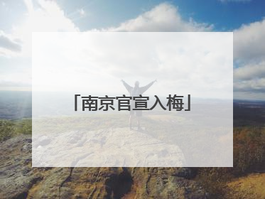 南京官宣入梅