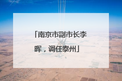 南京市副市长李晖，调任泰州