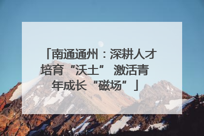 南通通州：深耕人才培育“沃土” 激活青年成长“磁场”