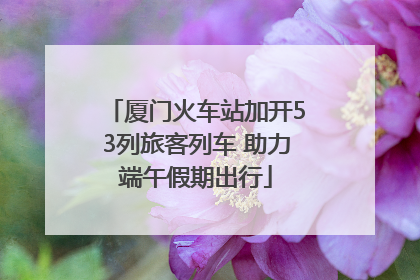 厦门火车站加开53列旅客列车 助力端午假期出行
