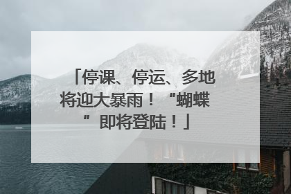停课、停运、多地将迎大暴雨！“蝴蝶”即将登陆！