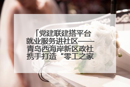 党建联建搭平台 就业服务进社区——青岛西海岸新区政社携手打造“零工之家”就业服务新阵地