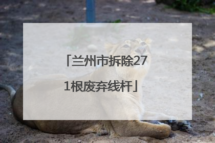 兰州市拆除271根废弃线杆