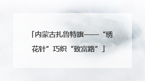 内蒙古扎鲁特旗——“绣花针”巧织“致富路”