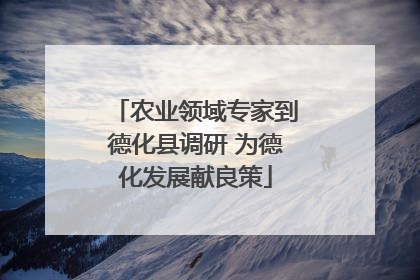 农业领域专家到德化县调研 为德化发展献良策