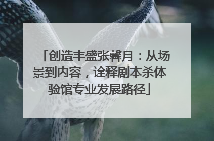 创造丰盛张馨月：从场景到内容，诠释剧本杀体验馆专业发展路径