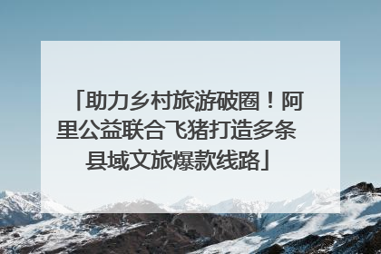 助力乡村旅游破圈！阿里公益联合飞猪打造多条县域文旅爆款线路