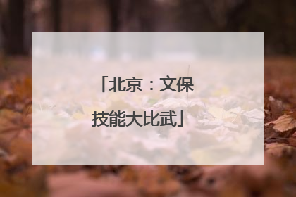 北京：文保技能大比武