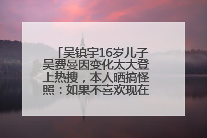 吴镇宇16岁儿子吴费曼因变化太大登上热搜，本人晒搞怪照：如果不喜欢现在的我可以离开