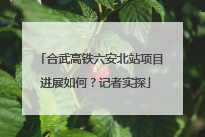 合武高铁六安北站项目进展如何？记者实探