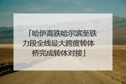 哈伊高铁哈尔滨至铁力段全线最大跨度转体桥完成转体对接